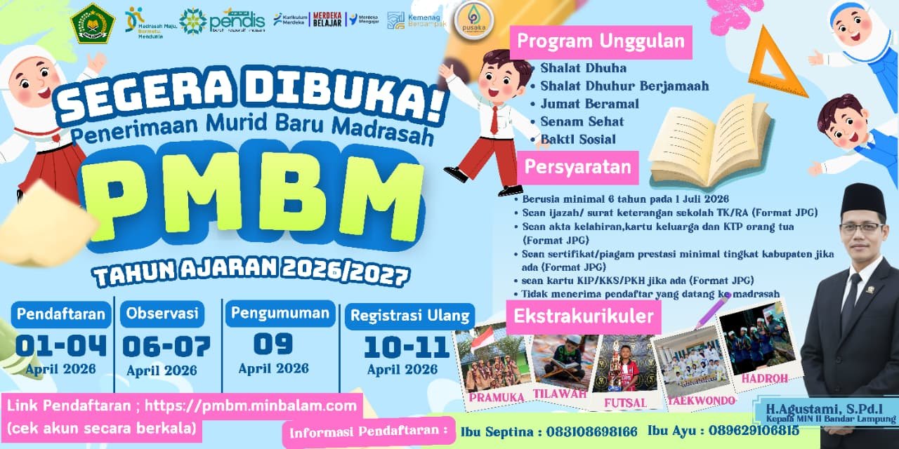 PMBM MIN 11 Bandar Lampung Tahun Ajaran 2026/2027